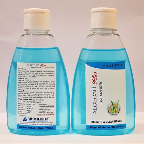 Aloecad Hand Sanitizer manufacturer Cadenza Healthcare Daman Mumbai Gujarat India